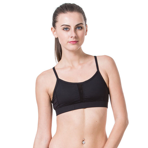 Hollow Mesh Breathable Sports Bra-VoN Apparel-Black / S